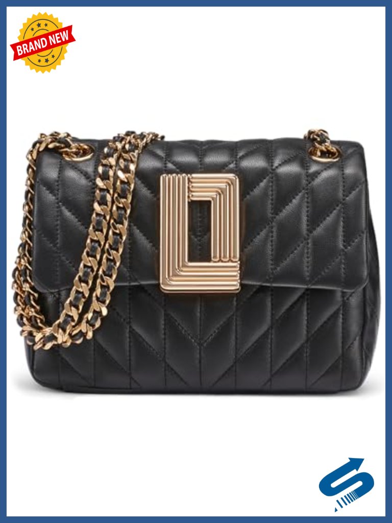 Crossbody Bag With Chain Strap, Leather, Satchel Style